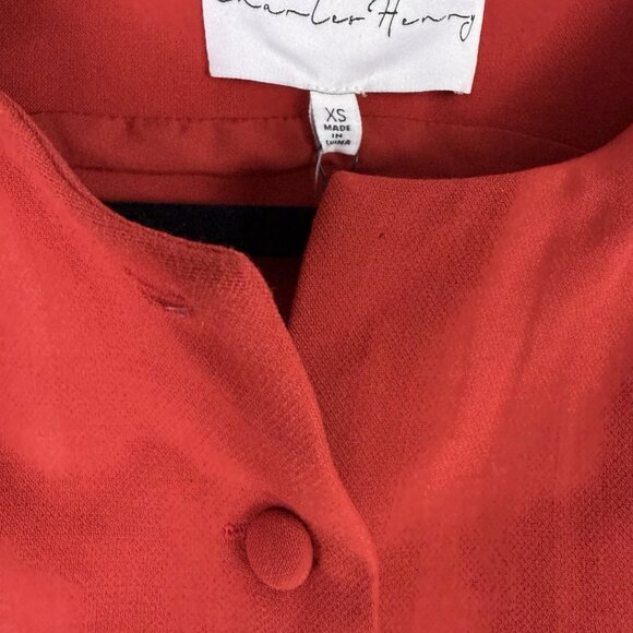Charles Henry Red Button Front Mini Dress Sleeveless Party Cocktail XS - Picture 4 of 10
